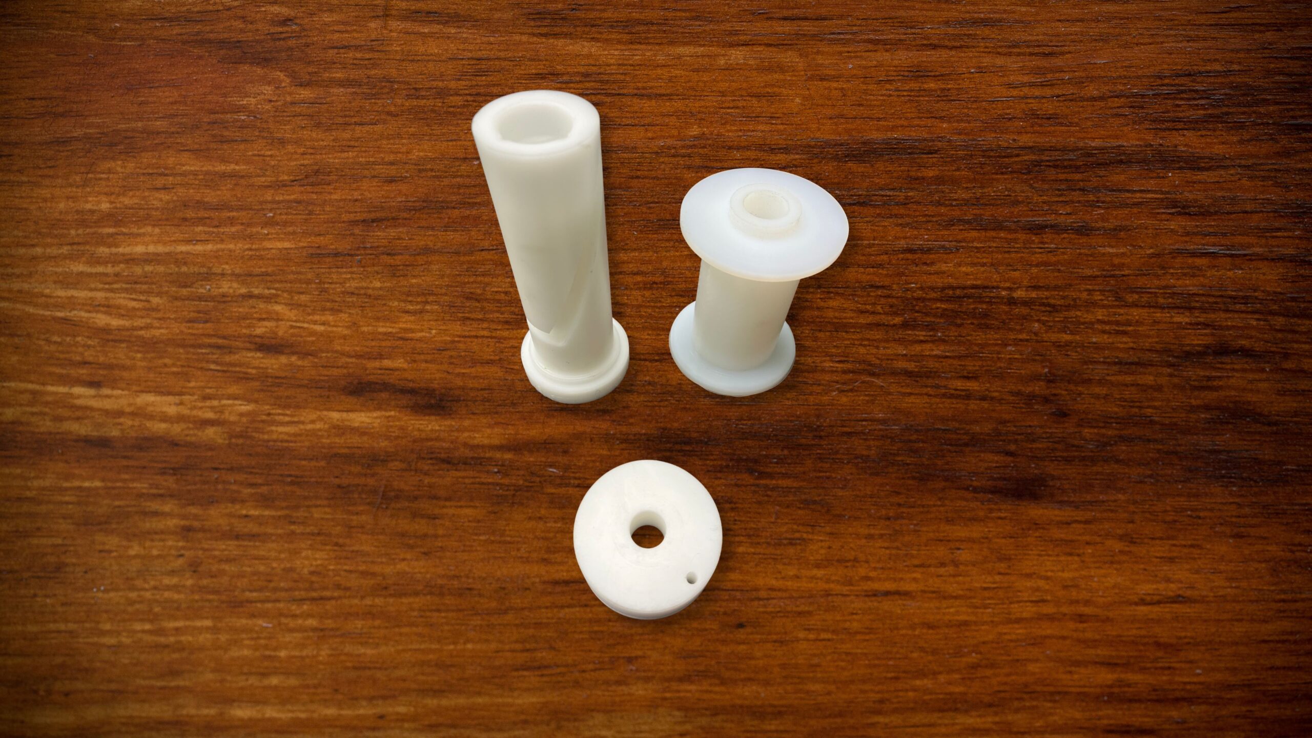 LATHE TURNING PLASTIC THREADED